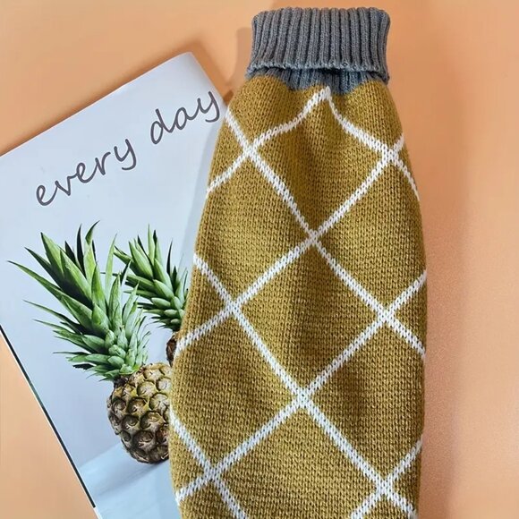 Fashion Khaki and Grey Pet Sweater for Cats or Dogs NWT - Picture 4 of 7